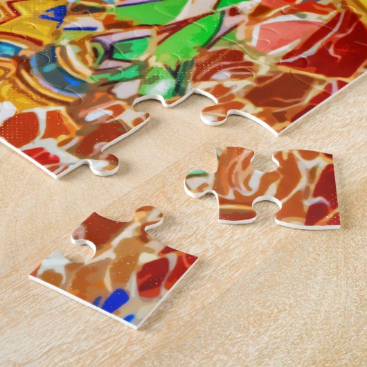 Poster voor het reizen naar Barcelona op zijn plaa Legpuzzel (Zijkant)