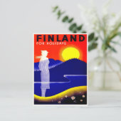 Poster voor het reizen naar Finland Briefkaart (Staand voorkant)
