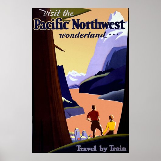 Poster voor het reizen naar het noordwesten van de (Voorkant)