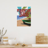 Poster voor het reizen naar Maleisisch eiland Perh (Keuken)