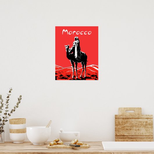 Poster voor het reizen naar Marokko (Keuken)