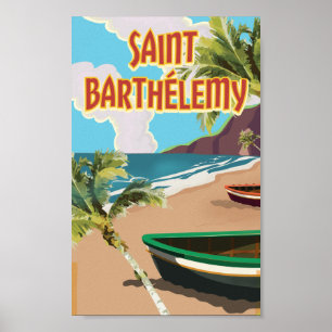 Poster voor het reizen van het eiland Saint Barthé