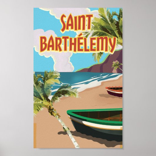 Poster voor het reizen van het eiland Saint Barthé (Voorkant)
