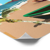 Poster voor het reizen van het eiland Saint Barthé (Hoek)