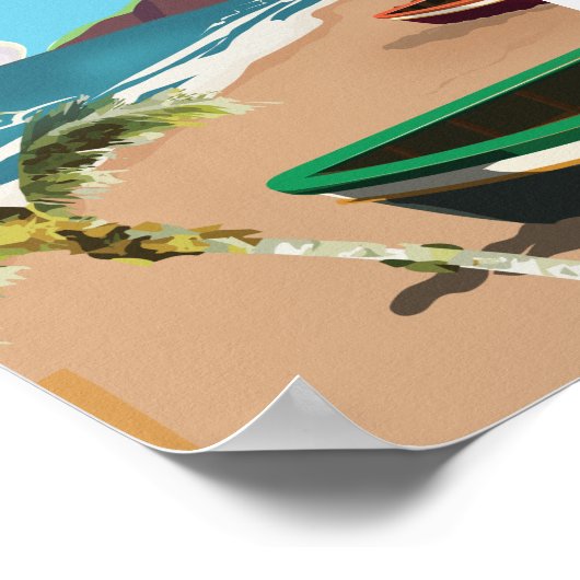 Poster voor het reizen van het eiland Saint Barthé (Hoek)