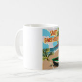 Poster voor het reizen van het eiland Saint Barthé Koffiemok (Voorkant links)