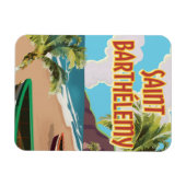 Poster voor het reizen van het eiland Saint Barthé Magneet (Horizontaal)