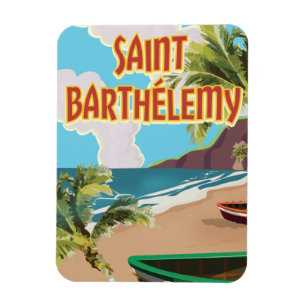 Poster voor het reizen van het eiland Saint Barthé Magneet