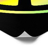 Poster voor het roze regenboogsymbool (Hoek)