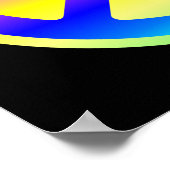 Poster voor het roze regenboogsymbool (Hoek)