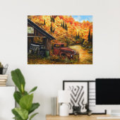 Poster voor het schilderen van afgewerkte olie (Thuiskantoor)