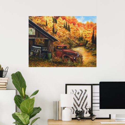 Poster voor het schilderen van afgewerkte olie (Thuiskantoor)