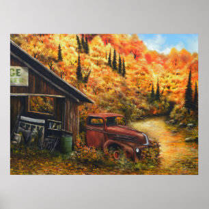 Poster voor het schilderen van afgewerkte olie