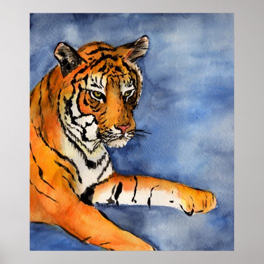 Poster voor het schilderen van de tijger (gewas) (Voorkant)
