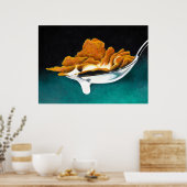 Poster voor het schilderen van granen en melk (Keuken)