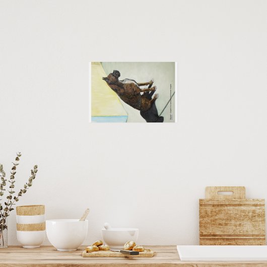 poster voor het schilderen van hondenolie (Keuken)