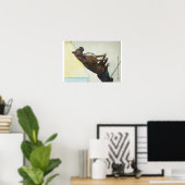 poster voor het schilderen van hondenolie (Thuiskantoor)