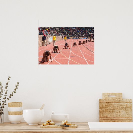 Poster voor het schilderen van spoorstaaf- en veld (Keuken)