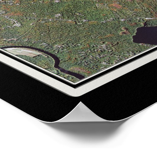 Poster voor het Sebago Lake Maine Satellite (Hoek)