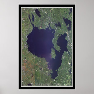 Poster voor het Sebago Lake Maine Satellite