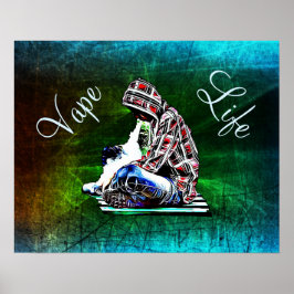 Poster voor het stoken van golven en dampen