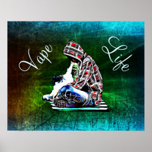 Poster voor het stoken van golven en dampen