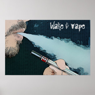 Poster voor het stoken van golven en dampen