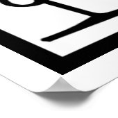 Poster voor het tekenen van zwarte en witte ventil (Hoek)