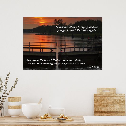 Poster voor het terugzetten van kopersbruggen (Keuken)