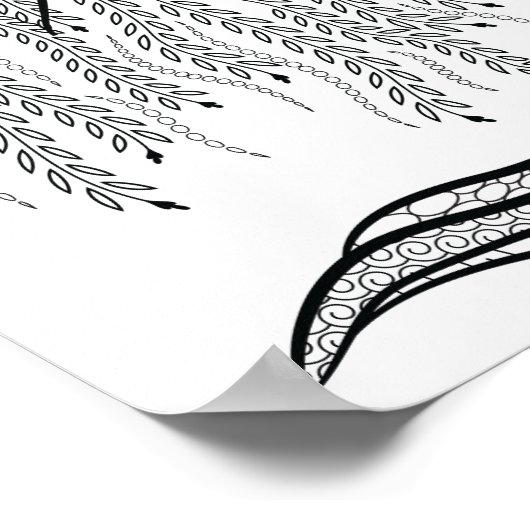 Poster voor het verven van wilde bomen (Hoek)