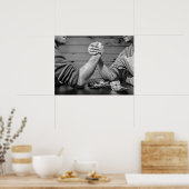 Poster voor het wassen van huiden (Keuken)