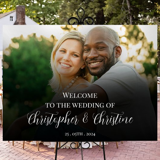 Poster voor het welkomstteken voor bruiloft