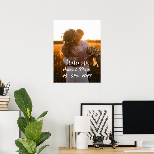 Poster voor het welkomstteken voor bruiloft (Thuiskantoor)
