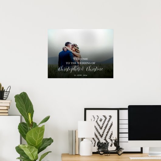 Poster voor het welkomstteken voor bruiloft (Thuiskantoor)