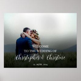 Poster voor het welkomstteken voor bruiloft