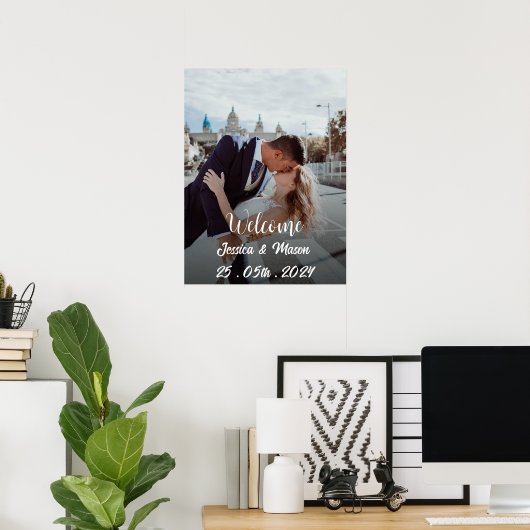 Poster voor het welkomstteken voor bruiloft (Thuiskantoor)