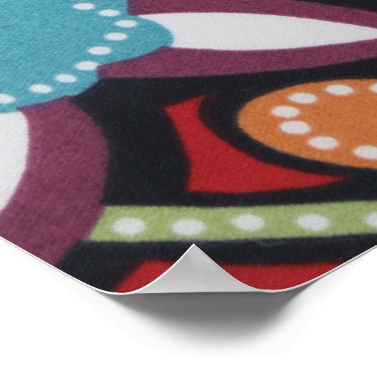 poster voor hippie-bloem (Hoek)