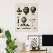 Poster voor hot-luchtballonluchtvaart (Thuiskantoor)