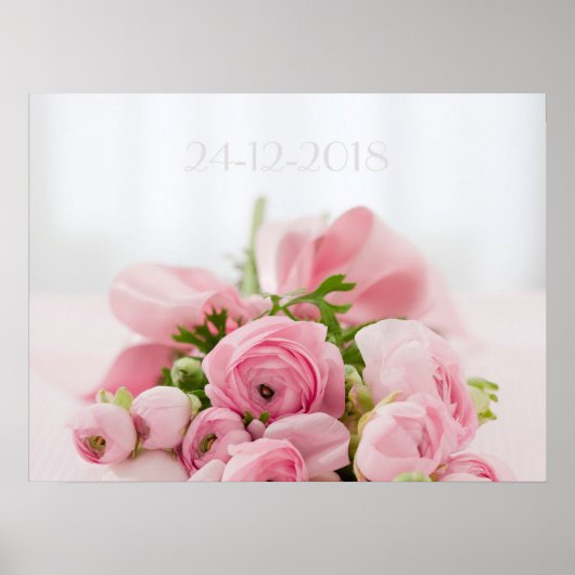 Poster voor huwelijksdatum Geheugen voor de echtge (Voorkant)