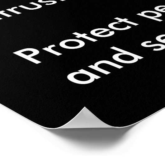 Poster voor identiteitsdiefstalbeveiliging (Hoek)