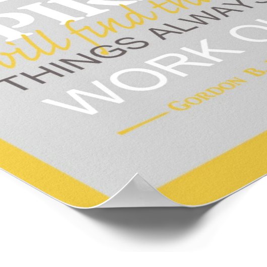 poster voor inspirerende gordon b hinckley citeert (Hoek)