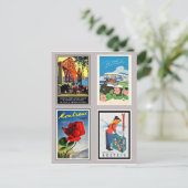 poster voor intage-reis briefkaart (Staand voorkant)