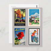 poster voor intage-reis briefkaart (Voorkant / Achterkant)