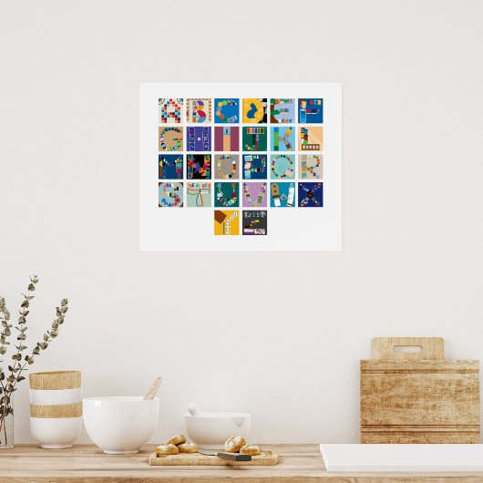 Poster voor kaartspel — horizontaal (Keuken)