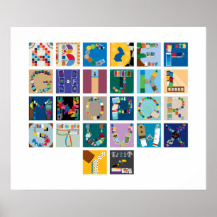 Poster voor kaartspel — horizontaal