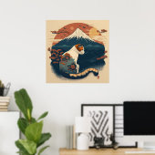 Poster voor katalytisch geluid in Japanse stijl -  (Thuiskantoor)