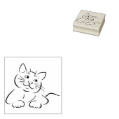 poster voor kattenkunst rubberstempel (Gestempeld)