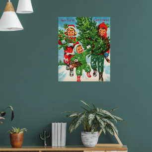 Poster voor kerstbomen