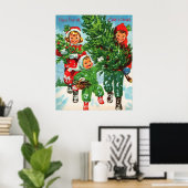 Poster voor kerstbomen (Thuiskantoor)