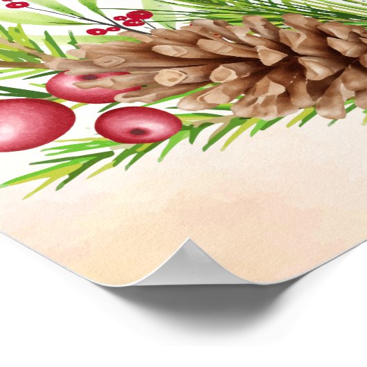 Poster voor kerstcadeaubruiloft (Hoek)